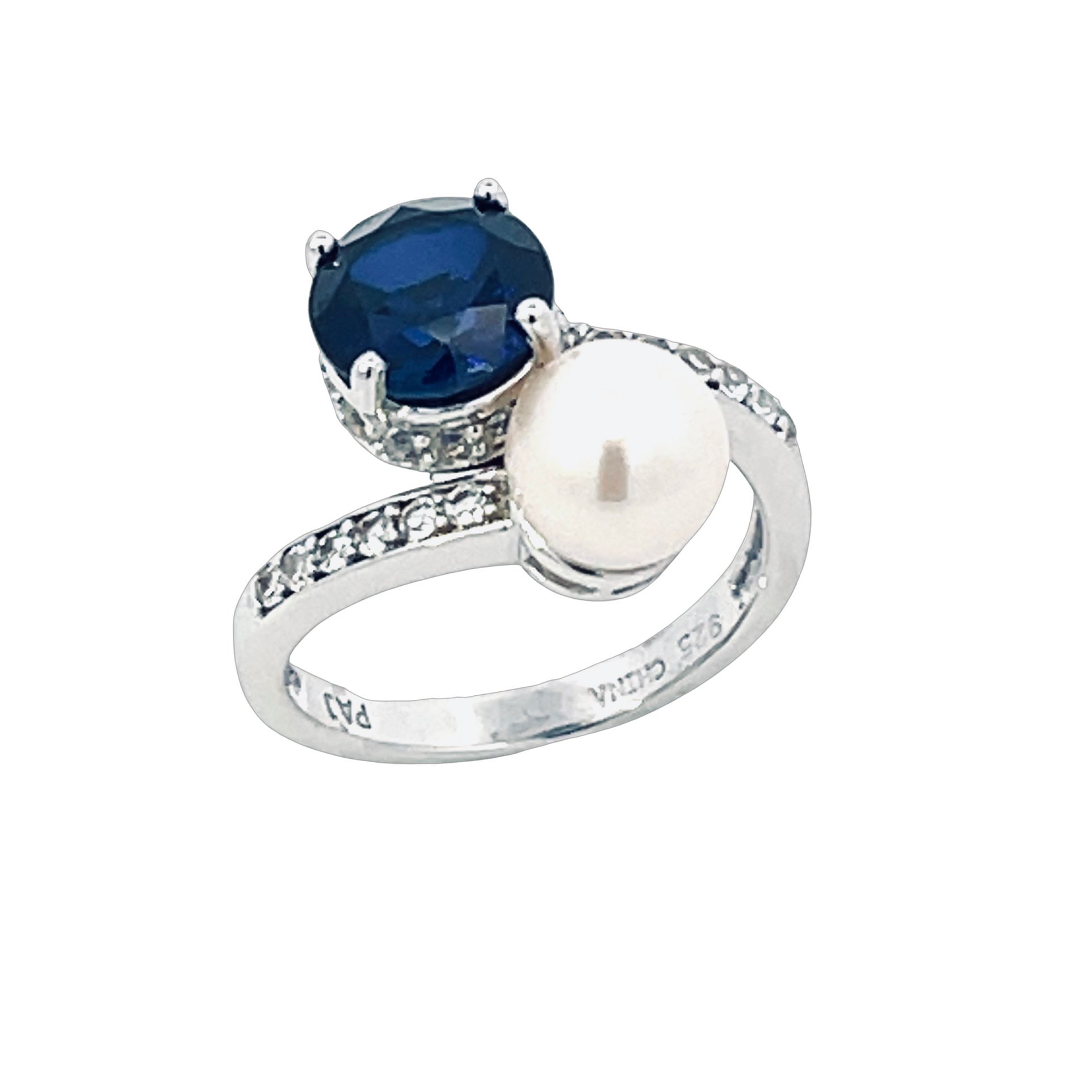 Blue sapphire clearance silver ring price