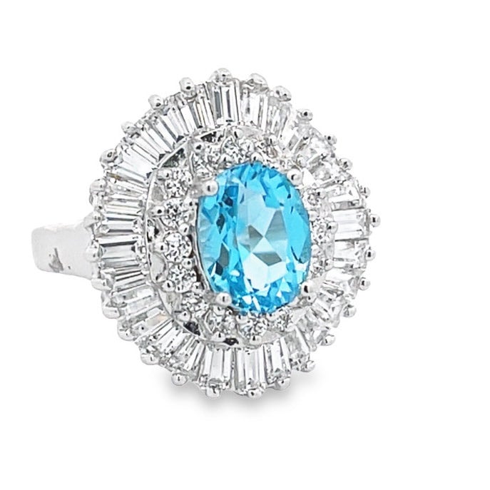 925 Sterling Silver Platinum Ring. Item LE115 Regular Price 150.00